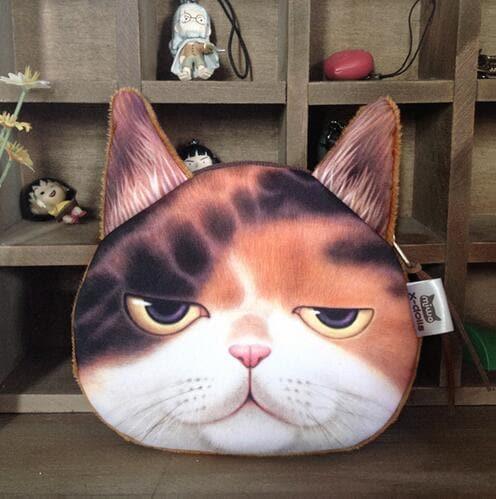 Tooled Leather Cat Coin Purse Wallet Shoulder Bag Kitten Cross Body Kitty |  eBay
